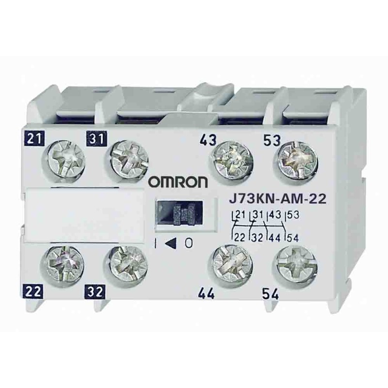 1 pcs - Omron Auxiliary Contact Block, 4 Contact, 2NC + 2NO