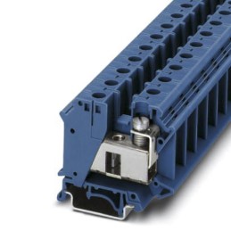 1 Box of 50 - Phoenix Contact UTI 35 BU Series Blue Din Rail Terminal, Single-Level, Screw Termination
