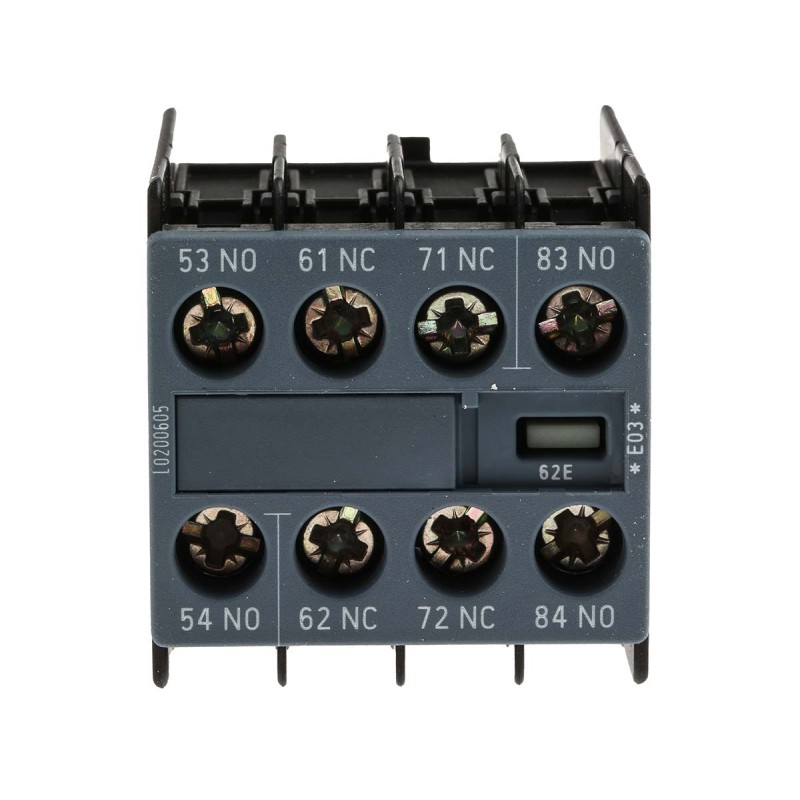 1 pcs - Siemens Auxiliary Contact, 4 Contact, 2NC + 2NO, Snap-On, Sirius Innovation