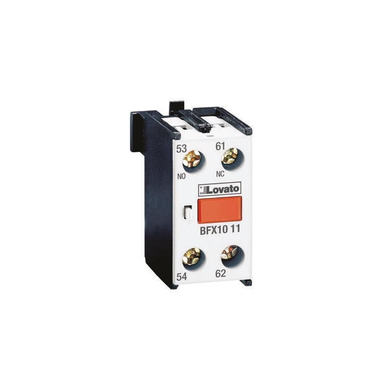 1 pcs - Lovato Auxiliary Contact Block, 2 Contact, 2NC, Snap-On