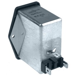 40 pcs - Schaffner 7.2A, 250 V ac Male Flange Mount IEC Inlet Filter 2 Pole FN283-6-06, Faston 1 Fuse