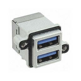 60 pcs - Amphenol ICC Straight, PCB Mount, Socket Type A 3.0 IP67 USB Connector