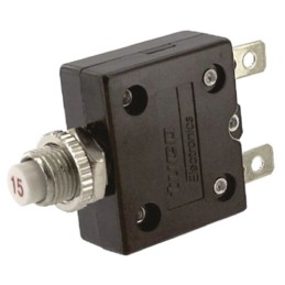 1 pcs - TE Connectivity Thermal Circuit Breaker - W54 Single Pole 250V ac Voltage Rating, 15A Current Rating