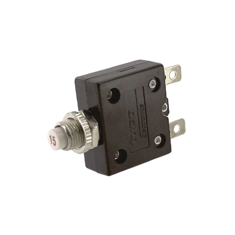 1 pcs - TE Connectivity Thermal Circuit Breaker - W54 Single Pole 250V ac Voltage Rating, 15A Current Rating