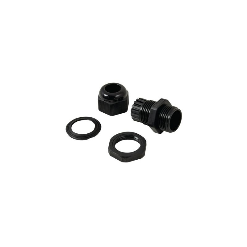 1 Kit - Amphenol Industrial CG Series Black Cable Gland Kit, M20 Thread, 5mm Min, 9mm Max