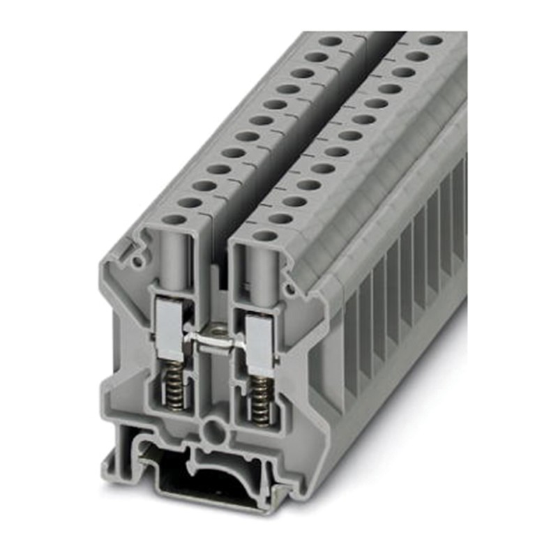 1 Box of 50 - Phoenix Contact USST 6 Series Grey Feed Through Terminal Block, 0.2 - 10mm², Single-Level, Screw Termination