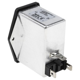 40 pcs - Schaffner 4A, 250 V ac Male Panel Mount IEC Filter 2 Pole FN284-4-06, Faston 2 Fuse