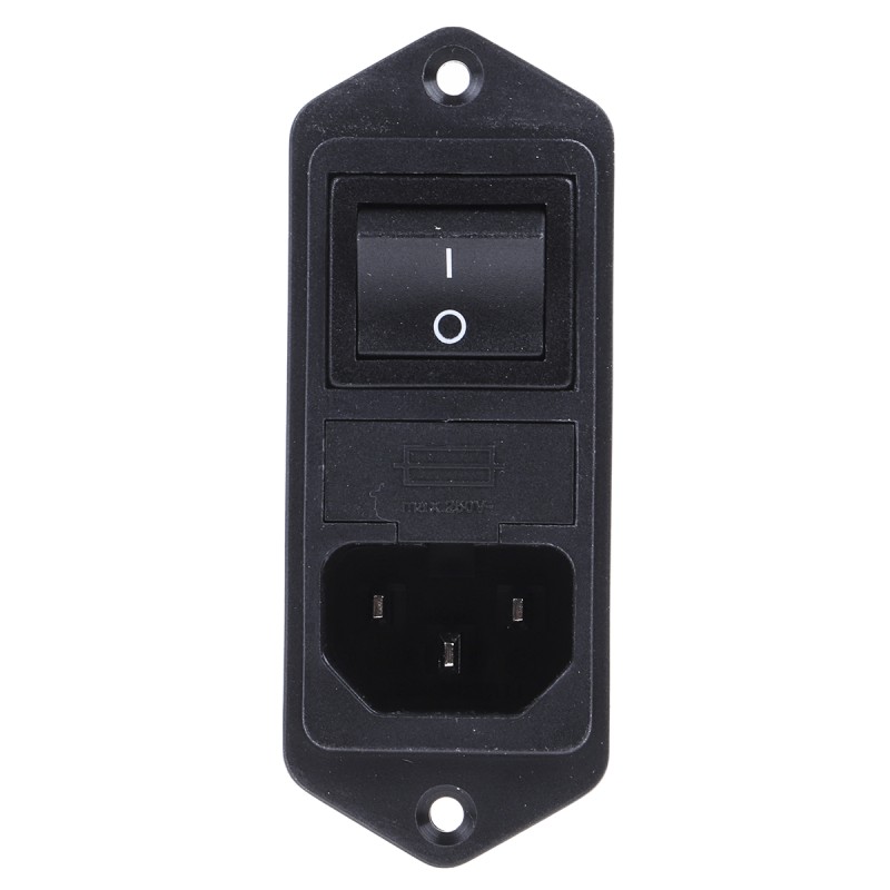 40 pcs - Schaffner 6A, 250 V ac Male Panel Mount IEC Filter 2 Pole FN282-6-06, Faston 2 Fuse