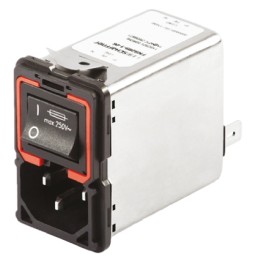 40 pcs - Schaffner 10A, 250 V ac Male Panel Mount IEC Filter 2 Pole FN9289-10-06, Solder, Spade 2 Fuse