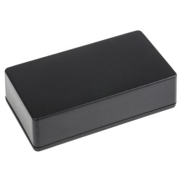 1 pcs - Hammond 1591 Series Black Flame Retardant ABS Enclosure, IP54, Black Lid, 113 x 63 x 28mm
