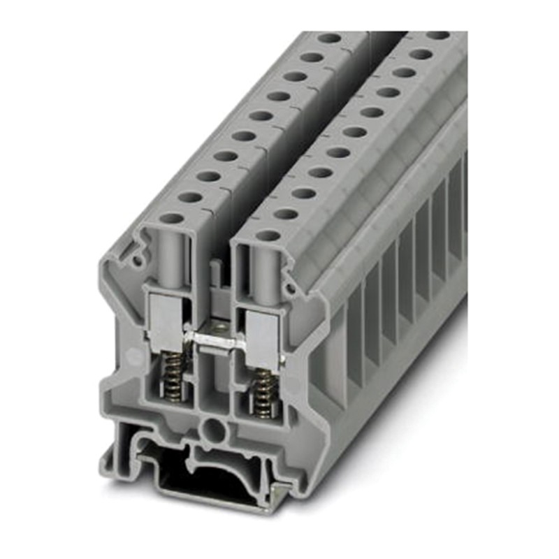 1 Box of 50 - Phoenix Contact USST 10 Series Grey Feed Through Terminal Block, 0.5 - 16mm², Single-Level, Screw Termination