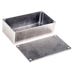 1 pcs - Hammond 1590 Series Natural Die Cast Aluminium Enclosure, IP54, Natural Lid, 153 x 83.1 x 50.4mm