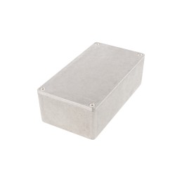 1 pcs - Hammond 1590 Series Natural Die Cast Aluminium Enclosure, IP54, Natural Lid, 153 x 83.1 x 50.4mm