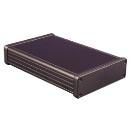 1 pcs - Hammond 1455 Series Black Aluminium Enclosure, IP54, Black Lid, 160 x 103 x 30.5mm