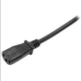 1 pcs - StarTech.com Right Angle CEE 7/7 Plug to Straight IEC C13 Socket Power Cord, 2m
