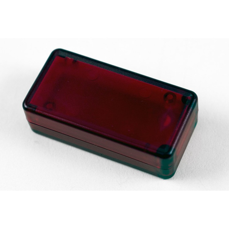 1 pcs - Hammond 1551 Series Translucent Red ABS Enclosure, IP54, Flanged, Translucent Red Lid, 50 x 25 x 15.5mm