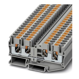 1 Box of 50 - Phoenix Contact PT 6-QUATTRO Series Grey Feed Through Terminal Block, 0.5 - 10mm², Single-Level, Push In