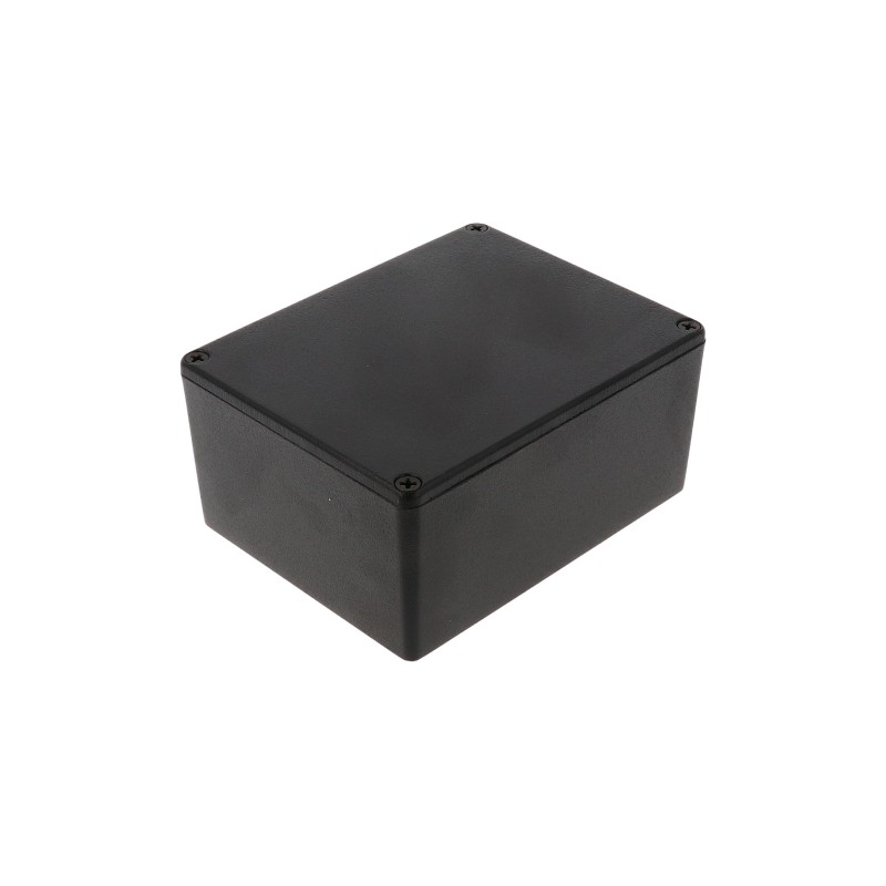 1 pcs - Hammond 1590 Series Black Die Cast Aluminium Enclosure, IP54, Black Lid, 119 x 94 x 56mm
