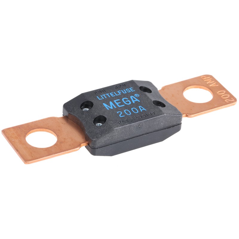 1 pcs - Littelfuse 200A Blue Bolt Down Car Fuse, 32V dc