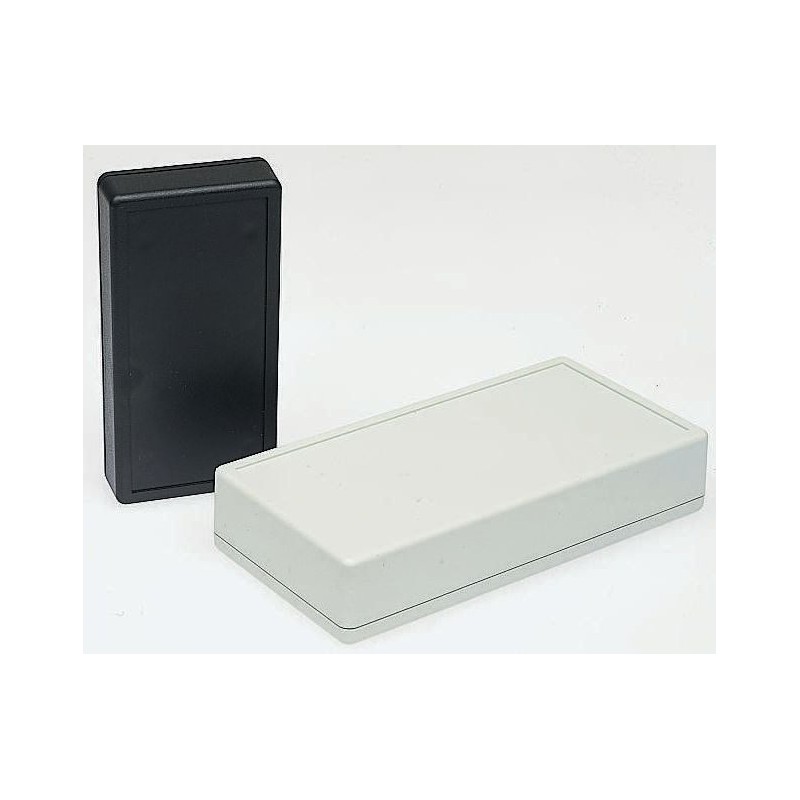 1 pcs - Hammond 1599 Series Black Flame Retardant ABS Enclosure, IP54, Black Lid, 220 x 110 x 44mm