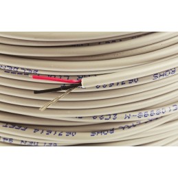 1 Reel of 152 M - Belden Screened 2 Core Line level Low Voltage signal Cable, 0.33 mm² CSA, 3.43mm od, 152m, Grey