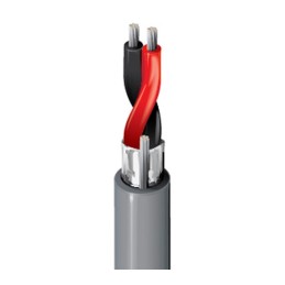 1 Reel of 152 M - Belden Screened 2 Core Line level Low Voltage signal Cable, 0.33 mm² CSA, 3.43mm od, 152m, Grey