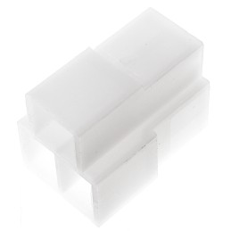 4000 pcs - TE Connectivity, AMP FASTIN-FASTON 3 Way Nylon 66 Crimp Terminal Housing, 6.35mm Tab Size, Natural