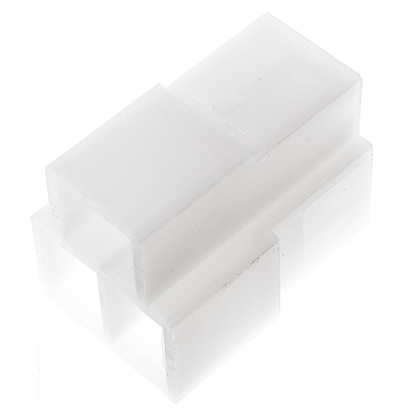 4000 pcs - TE Connectivity, AMP FASTIN-FASTON 3 Way Nylon 66 Crimp Terminal Housing, 6.35mm Tab Size, Natural