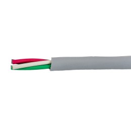 1 Reel of 30 M - Alpha Wire EcoCable Mini Control Cable, 4 Cores, 0.15 mm², ECO, Unscreened, 30m, Grey mPPE Sheath, 26 AWG