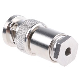 1 pcs - Telegartner, Plug Cable Mount BNC Connector, 50Ω, Clamp Termination, Straight Body