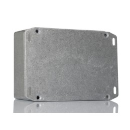 1 pcs - Hammond 1590 Series Natural Die Cast Aluminium Enclosure, IP65, Flanged, Natural Lid, 119.5 x 94 x 56.5mm