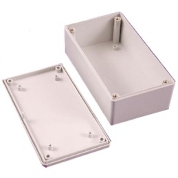 1 pcs - Hammond 1591 Series Grey Flame Retardant ABS Enclosure, IP54, Grey Lid, 165 x 71 x 29mm