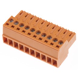 48 pcs - Weidmuller 3.5mm Pitch 10 Way Pluggable Terminal Block, Plug, Cable Mount, Screw Down Termination