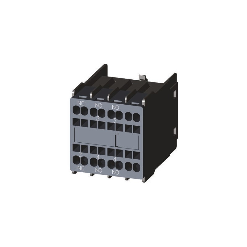 1 pcs - Siemens Auxiliary Contact, 3 Contact, 1NC + 2NO, Snap-On, Sirius Innovation