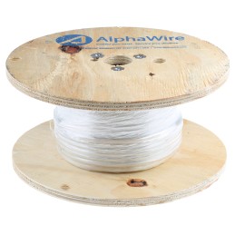 1 Reel of 30 M - Alpha Wire Premium Series White 8.4 mm² Hook Up Wire, 8 AWG, 133/0.28 mm, 30m, Silicone Rubber Insulation