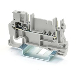 1 Box of 8 - RS PRO Grey Feed Through Terminal Block, 2.5mm², 1-Level, Spring Termination