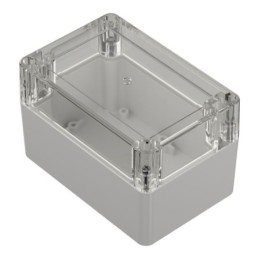 1 pcs - RS PRO Light Grey Polycarbonate Enclosure, IP65, Transparent Lid, 120 x 80 x 75.2mm