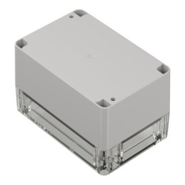 1 pcs - RS PRO Light Grey Polycarbonate Enclosure, IP65, Transparent Lid, 120 x 80 x 75.2mm
