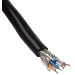 1 Reel of 30 M - Alpha Wire Twisted Pair Data Cable, 2 Pairs, 0.456 mm², 4 Cores, 22 AWG, Screened, 30m, Black Sheath