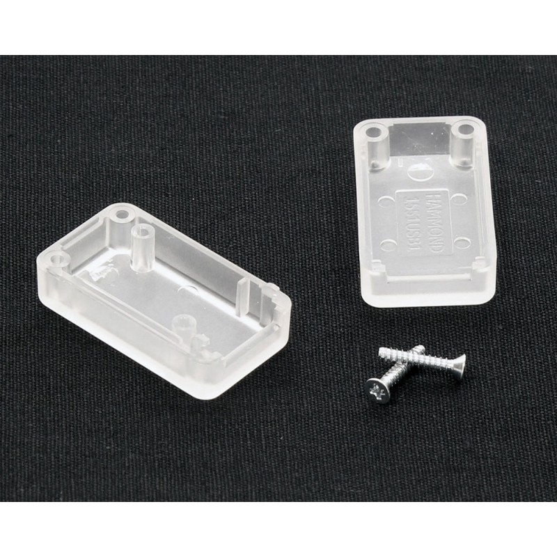 1 pcs - Hammond 1551 Series Translucent White ABS Enclosure, IP54, Translucent White Lid, 35 x 20 x 15.5mm