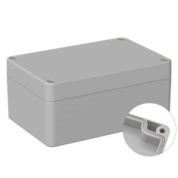 1 pcs - RS PRO Grey ABS General Purpose Enclosure, IP66, IK07, Grey Lid, 80 x 120 x 55mm