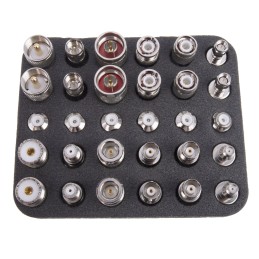 1 Kit - RS PRO RF Connector Kit RF Coaxial Inter Series Adapter Kit 30 RF Coaxial Adapters for Interconnecting BNC, UHF, Mini