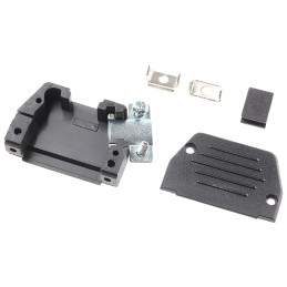 1 pcs - MH Connectors MHED Series Thermoplastic Angled, Straight D Sub Backshell, 15 Way, Strain Relief