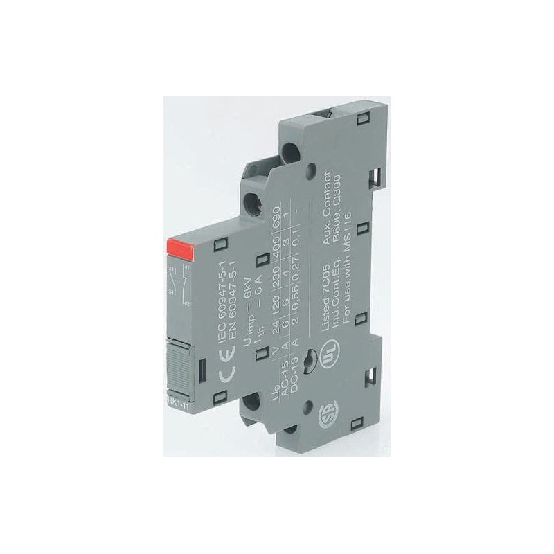 1 pcs - ABB Auxiliary Contact, 2 Contact, 2NO, Side Mount