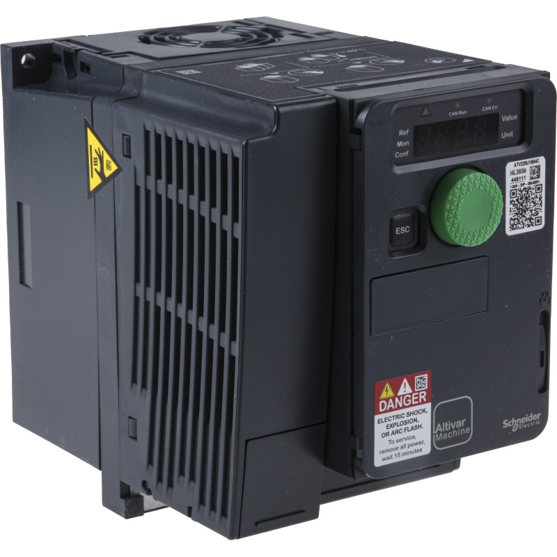 1 pcs - Schneider Electric Variable Speed Drive, 1.5 kW, 3 Phase, 400 V ac, 6.4 A, ATV32 Series