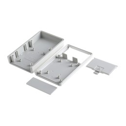 1 pcs - Hammond 1593 Series Grey ABS Handheld Enclosure, Integral Battery Compartment, IP54, 112 x 66 x 28mm