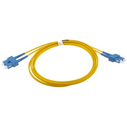 1 pcs - RS PRO SC to SC Duplex Single Mode OS1 Fibre Optic Cable, 9/125μm, Yellow, 2m