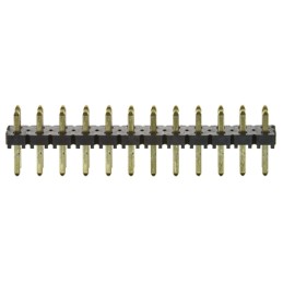 1 pcs - Samtec TLW Series Straight Through Hole Pin Header, 12 Contact(s), 2.54mm Pitch, 1 Row(s), Unshrouded