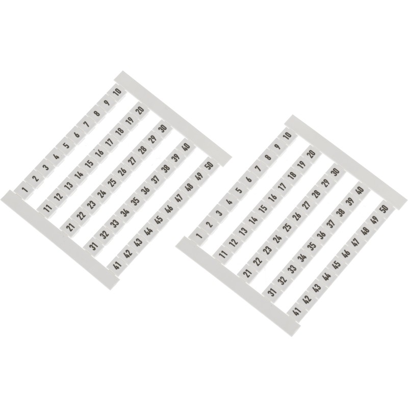 1 Lot of 100 - Weidmuller, DEK Terminal Marker for use with for use with Terminal Blocks