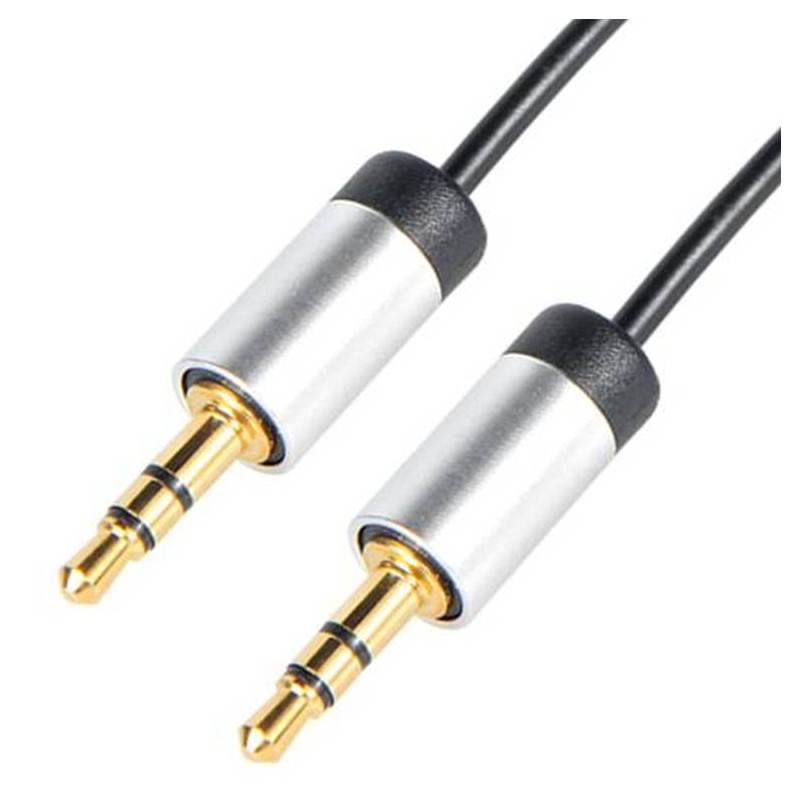 1 pcs - Okdo Male 3.5mm Stereo Jack to Male 3.5mm Stereo Jack Aux Cable, Black, 3m